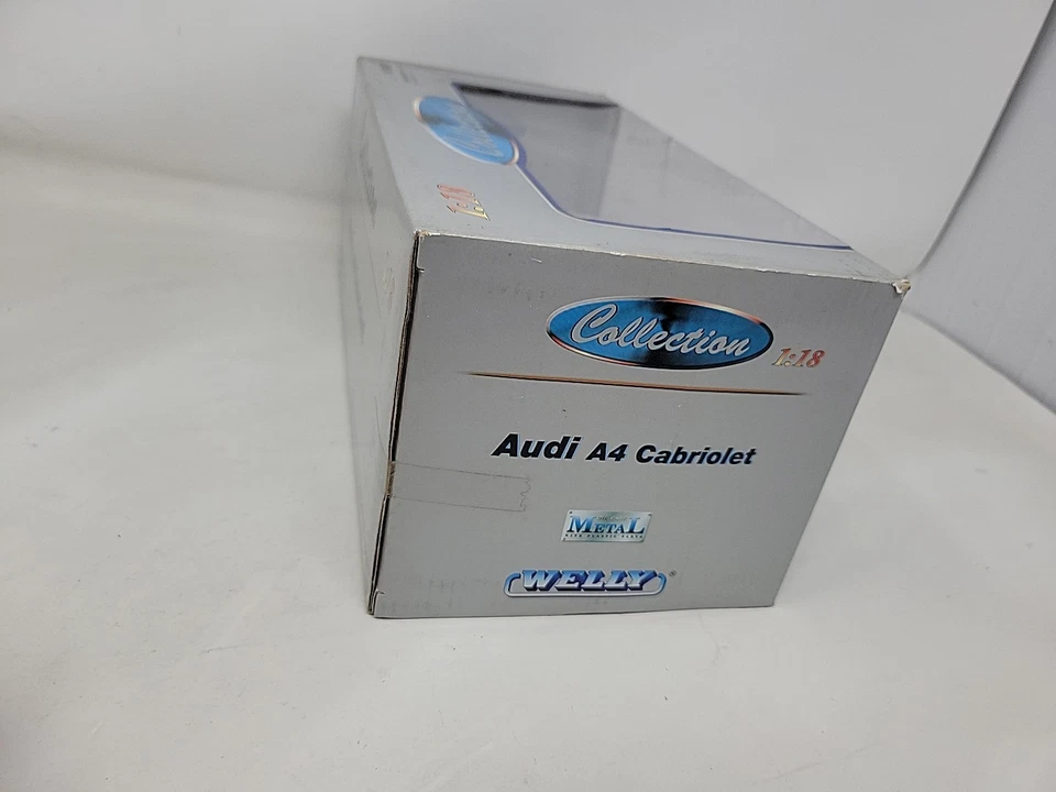 Welly 1/18 Audi A4 Cabriolet Convertible Diecast Silver NISB - Image 4 of 4