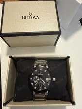 Bulova Men's 98D109 Quartz Futuro Diamond Modern All Black 40mm Watch
