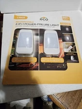 EcoScapes Rechargeable 4-in-1 Power Failure Light, 2 Pack New Tabletop Emergency