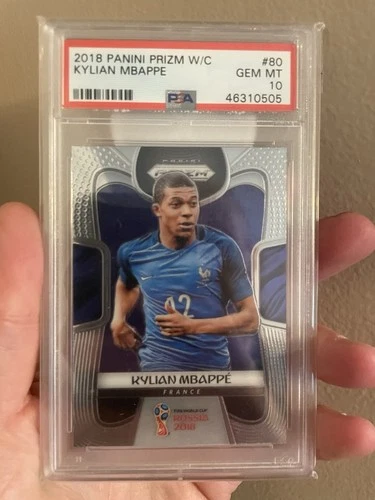 2018 Panini Prizm FIFA Soccer Kylian Mbappe PSA 10 GEM MINT Rookie Card #80🔥💎
