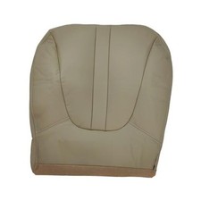 Leather Driver Bottom Seat Cover Tan Replacement for 1997-2002 Ford Expedition