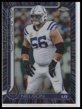 2025 Topps Chrome #144 Quenton Nelson Neon Pulse Refractor