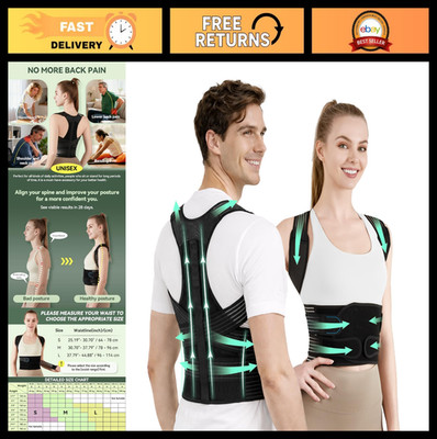 Adjustable Back Brace Posture Corrector for Pain Relief, Scoliosis & Hunchback S