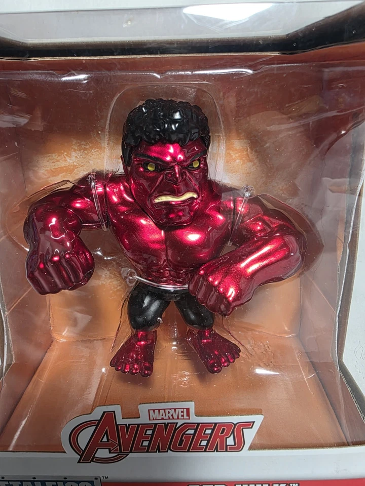 Figura de película Jada Metalfigs Red Hulk Metallic Marvel Comics Diecast Avengers nueva Foto 2 de 4
