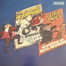 The Three Musketeers / Oliver Twist LP Vinyl Columbia 1977 Errol Flynn Basil Ra…