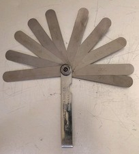 Vintage California Tool Co. FG-1 Feeler Gauge Tooling Gage 10 Blade Made In USA