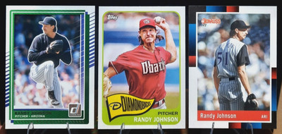 Randy Johnson 3 Card Lot-2022 Donruss #236/2023 Topps #179/2025 Donruss #65