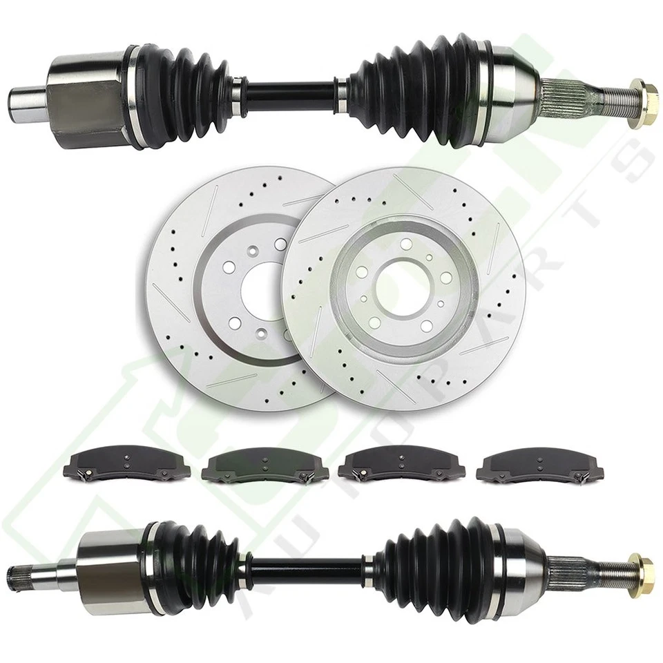 Front CV Axle Brake Pads & Rotors Fit for 2006-2007 Chevrolet Monte Carlo Foto 2 de 4