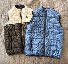 Boys Calvin Klein Puffer Vests Size 6 Set of 2 Navy Blue