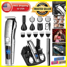 Waterproof Beard Trimmer Multi-Functional Grooming Kit - Perfect Gift for Men