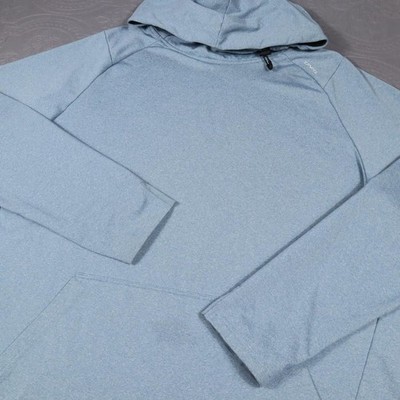 UNRL Hoodie Sweatshirt Mens XL Blue Stretch Fleece Pullover Kangaroo Pocket