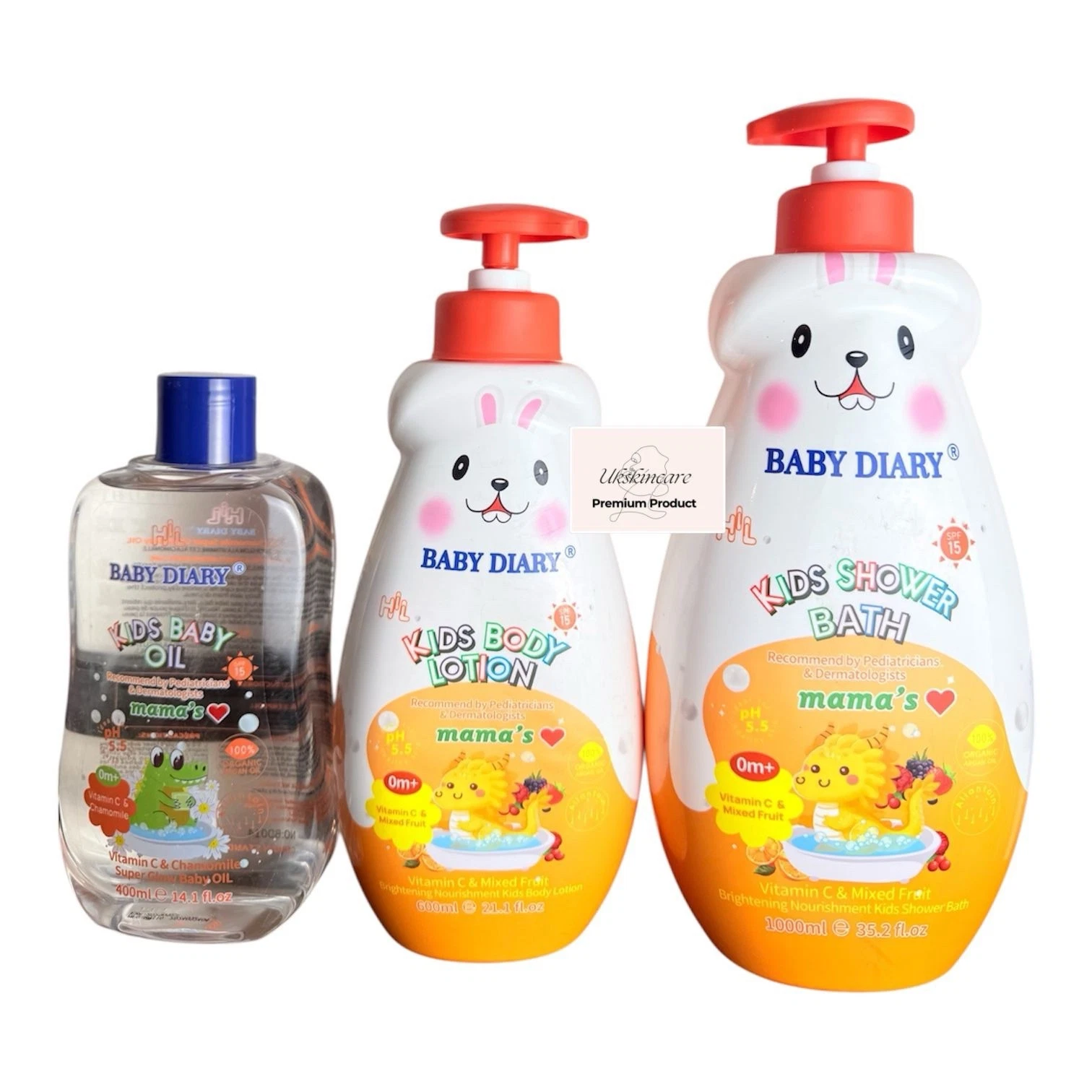 Baby Diary Brightening Lotion, Skin Glow Oil and Body Wash 3pcs Set
Opens in a new window or tab