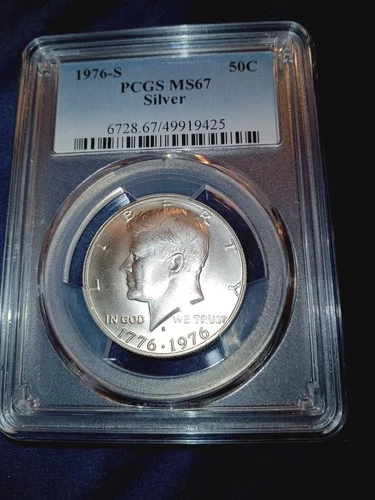1976-S Kennedy Half Dollar Silver MS67 PCGS Blue Label!