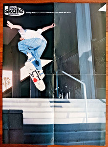 Transworld Skateboarding Poster JEREMY WRAY 1990s Two Sided 16 x 22 Heelflip