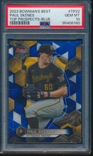 PSA 10 PAUL SKENES 2023 Bowman's Best BLUE REFRACTOR/150 Rookie Card RC GEM MINT
