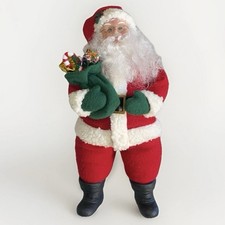 Holiday Creation Vintage 1994 16  Santa Stuffed Posable Standing Or Shelf Sitter