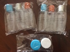 NEW Travelon 1 Quart Zip Top Bag with Bottles Orange  Blue TSA Compliant Travel