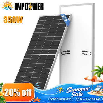 350W  Solar Panel Mono Home Camping Home Off Grid Caravan Boat Charger US