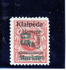 KLAIPEDA / MEMEL 1923 LIT. OCCUPATION Mi 233 MNH** (PROBABLY REGUMMED)