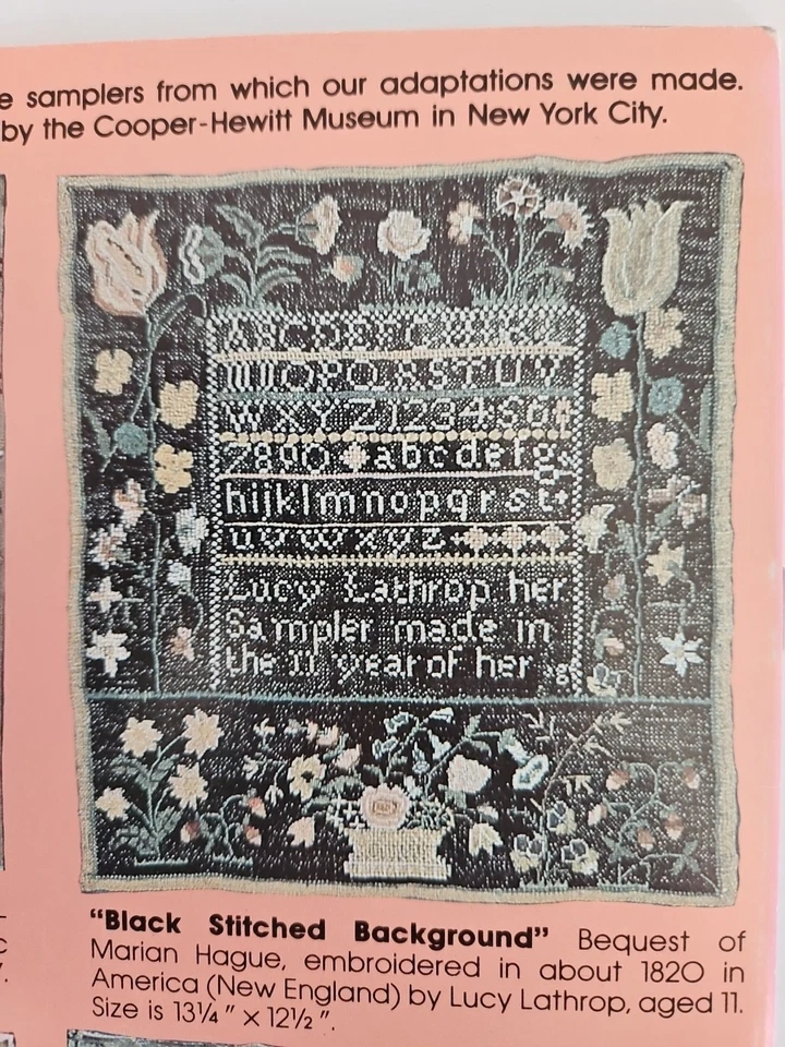 Paragon ANTIQUE MUSEUM SAMPLERS Cooper-Hewitt Museum Cross Stitch Pattern Book - Image 4 of 4