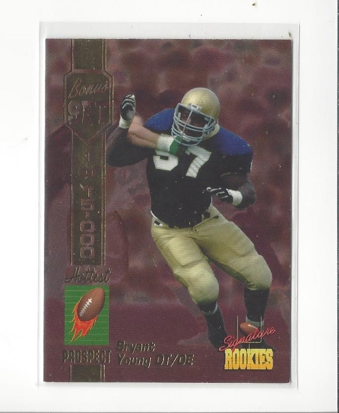 1994 Signature Rookies Hottest Prospects #A2 Bryant Young RC 49ers (150000 made)