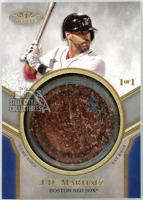 JD Martinez 2021 Topps Tier One Game-Used Bat Knob Card #BKR-JDM 1/1