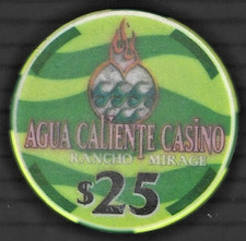 Canceled Agua Caliente Casino $25 casino chip...