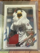 2021 TOPPS OPENING DAY SCREECH NATIONALS MASCOT MR-SC PATCH RELIC