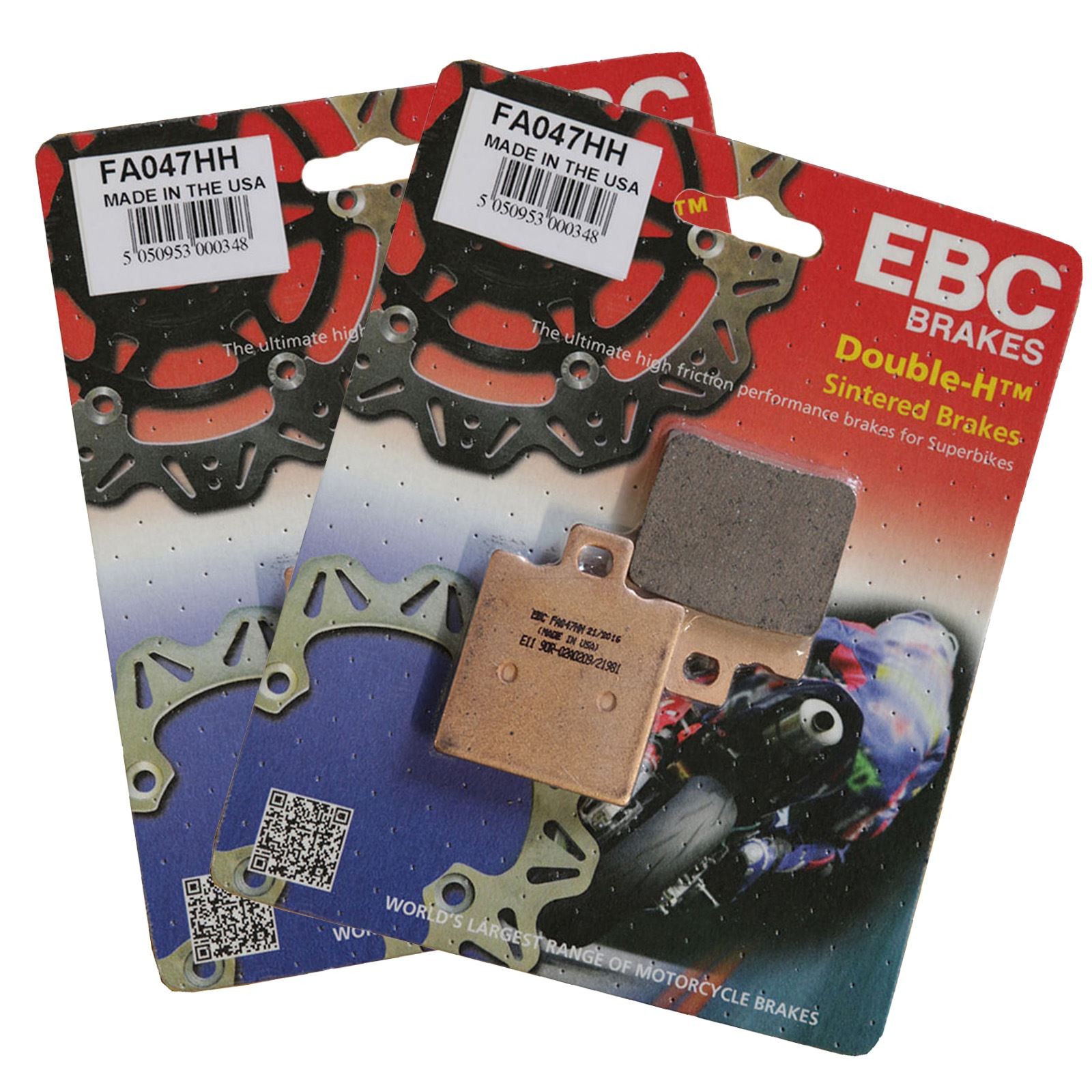 EBC FA047HH Sintered Bike Brake Pads X2 for Ducati Monster 400 01-05
