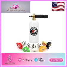 Hydraulic Foam Cannon with 5 Nozzle Tips - 1 Liter for Professional Car Washing