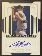 2025 Panini National Treasures - Timeless Talents Signatures Andy Pettitte  /49 
