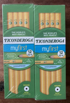 Ticonderoga ''my first'' unsharpened pencil - 6 x 12 packs (72ct total) - NEW