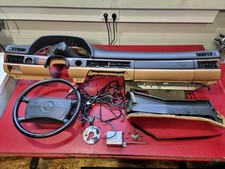 Armaturenbrett schwarz Dattel Beifahrerairbag Mercedes W126 SE SEC 1268600405