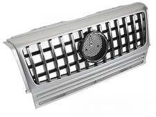Sport K&uuml;hlergrill W464 f&uuml;r Mercedes G-Klasse W463 1990-2012 Silber Chrom