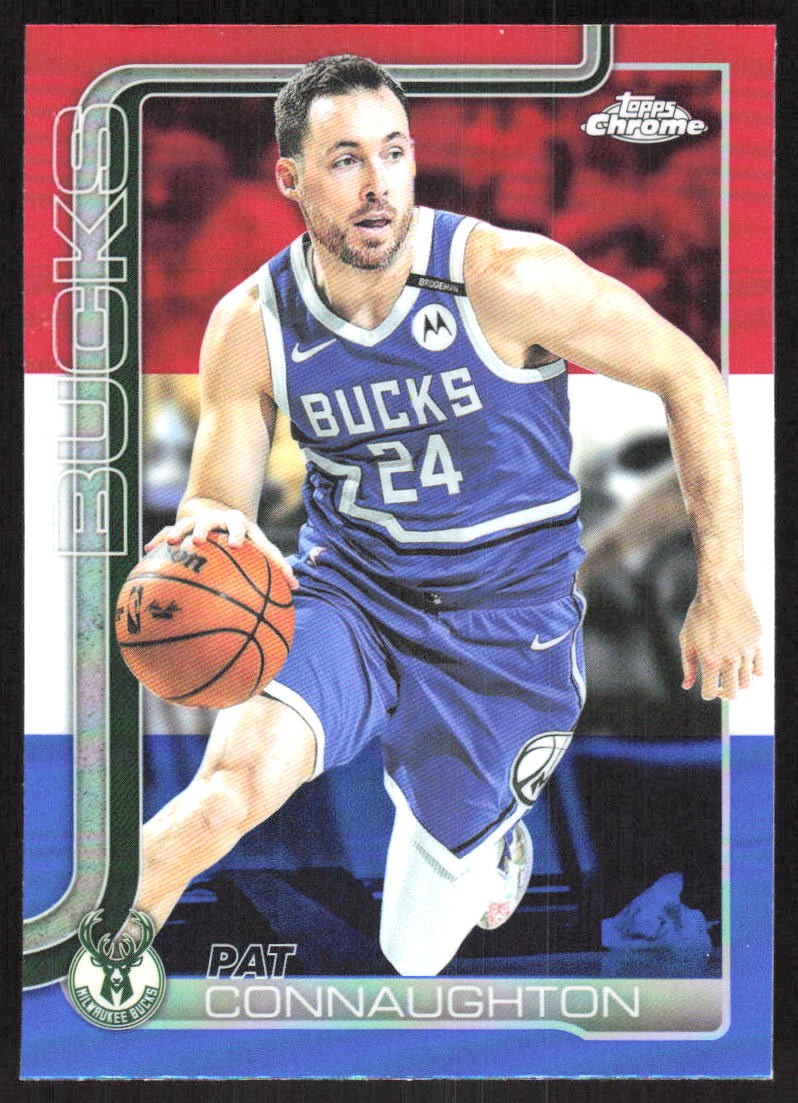 7996K 2025-26 Topps Chrome #190 Pat Connaughton Red White and Blue Refractor