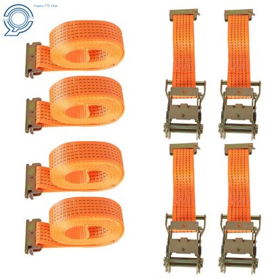 4400-lbs E-Track Ratchet Straps 2'' x 20' (50mm*6m) Heavy Duty Tie Downs 4 Pcs US