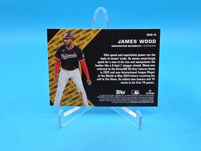 James Wood 2025 Topps Update Series RC #BG-3 Black Gold Insert