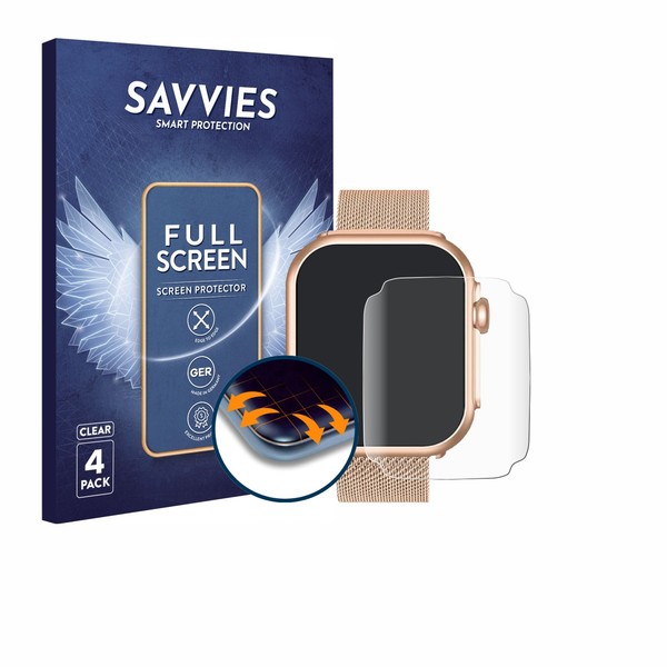 "4X Full-Screen Schutz Folie FüR Sanorum G62 1.85\" 3D Curved Edge Display"-image