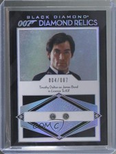 2025 Upper Deck James Bond Black Diamond 007 Relics 4/7 Timothy Dalton ob9