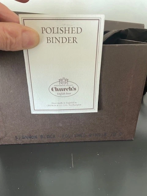 Church’s Shannon – Black Polished Binder – UK 7G – Condizioni perfette - Immagine 4 di 4