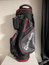 TaylorMade TM23 Pro 14-Way Golf Cart Bag - Black / Red / Gray With Rainhood