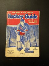 Jim Hendy's 1951 Official Hockey Guide And Who's Who In Hockey NHL Chuck Rayner