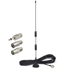 Indoor Fm Radio Antenna With 4 Adapters 75 Ohm For Home Stereo Receivers