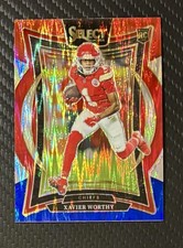 Xavier Worthy 3 Card RC Lot Select Red Blue Shock Prizm Contenders Absolute