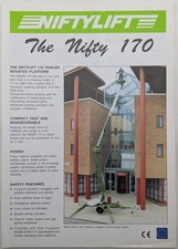 Original Niftylift Nifty 170 Brochure, c 1990's