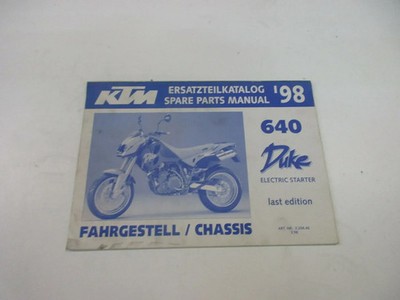 KTM 640 DUKE 1998 Ersatzteilkatalog Fahrgestell Chassiss spare parts 3.204.46