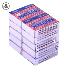10 PACK Wooden Penny Matches 32 Count Strike On Box Kitchen/Camping/Fire/Candle