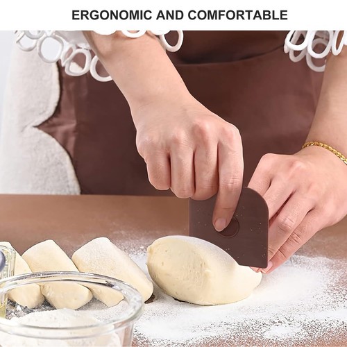 5 Pack Pan Scrapers Dish Scraper Tool Cast Iron Cleaner Scraper Non Scratch LVE - Picture 13 of 15