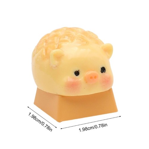 3D Resins Keycap Crosses Axises Mechanical Keyboards Pig Pineapple Bun Keycap - Afbeelding 8 van 8