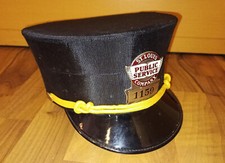 USA. Schwarze, steife Public Service M&uuml;tze der St. Louis - San Francisco Railway
